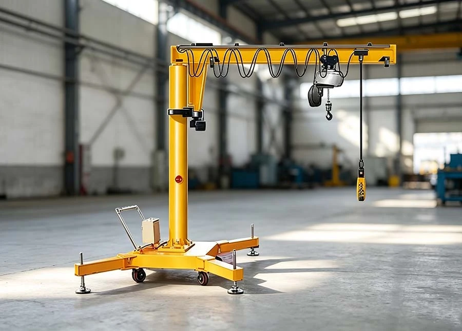portable jib crane with weighted base and electric hoist portable jib crane with weighted base and electric hoist